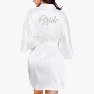 Short Sleeve Bridal Robe